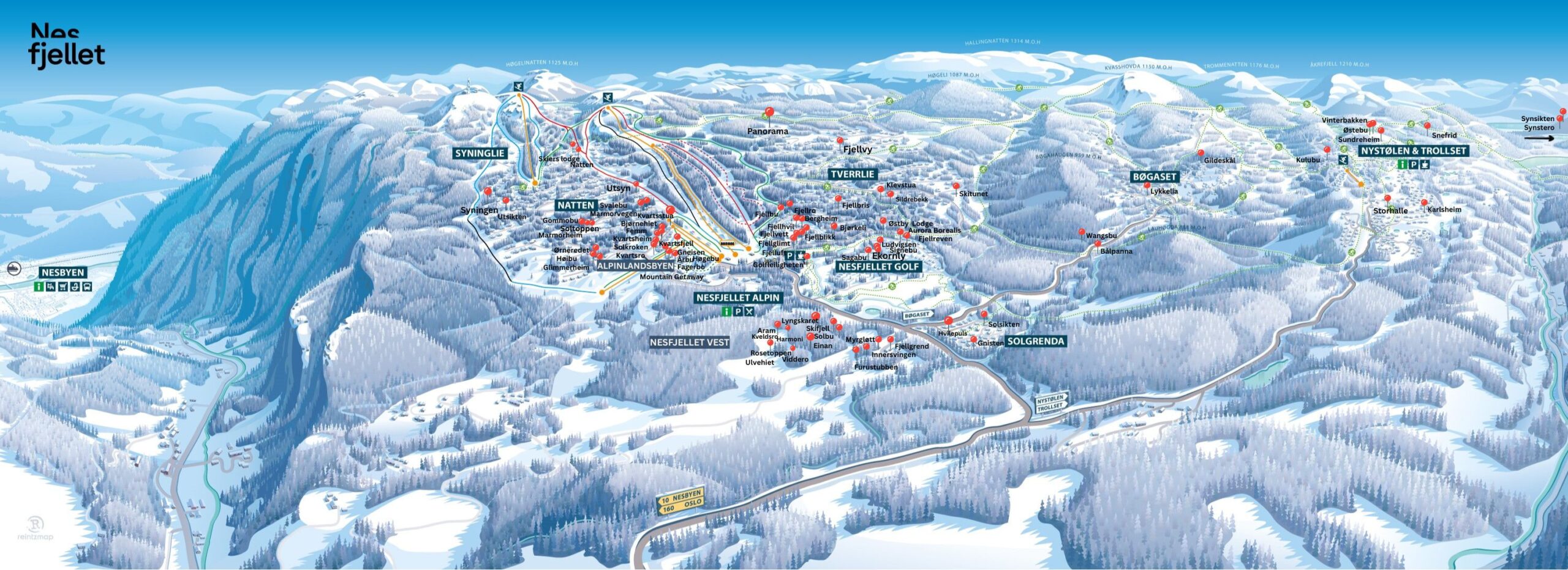 oversiktskart hytter